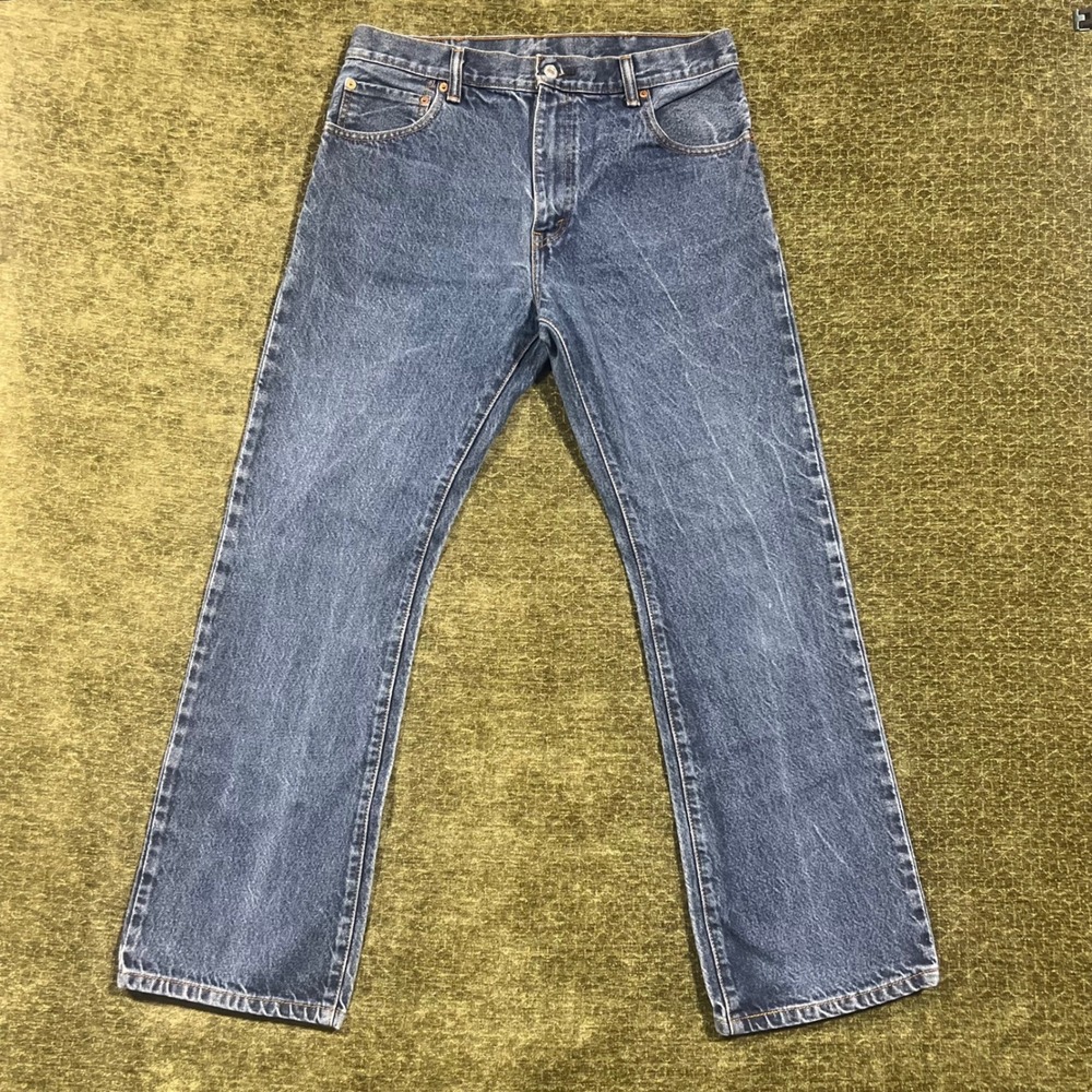 Levi's 517 Boot Cut Jeans Mens 34x30 Blue Denim Cotton Pants 517-0216